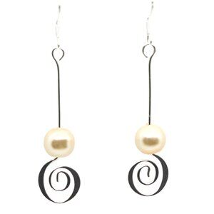 Frosted Peach Swirl Earrings